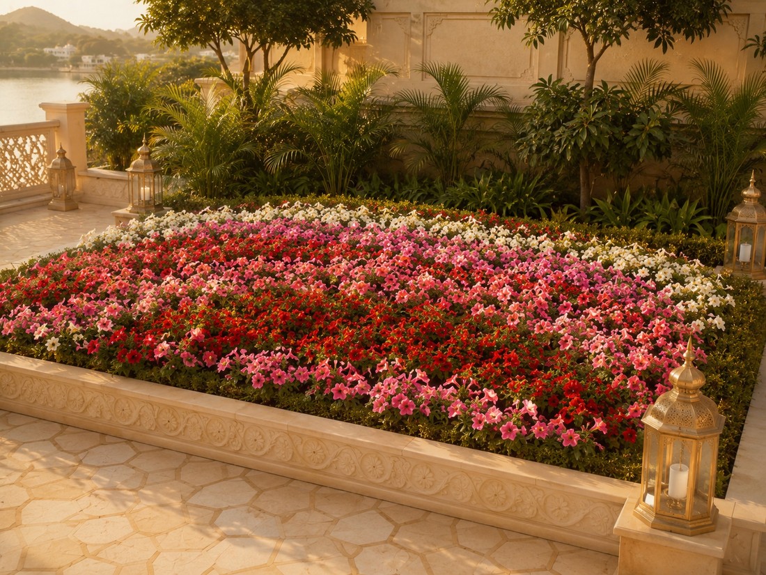 Mass flower planting